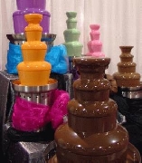 Alquiler de fuentes de chocolate de colores